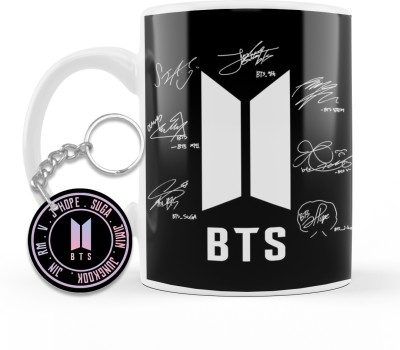 THE HATKE STORE BTS Printed Cup for Girls Boys Birthday Gift for Friends BTS Music Band,P(27) Ceramic Coffee Mug(350 ml)