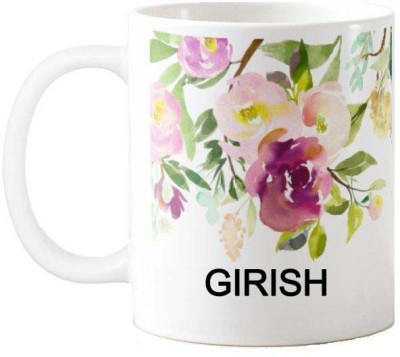 Exocticaa Happy Birthday Gift for Girish 076 Ceramic Coffee Mug(325 ml)