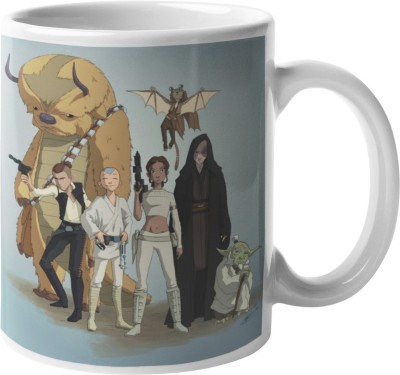 FOKAT Aang, Appa, Zuko & Others Avatar The Last airbender Characters Printed White Ceramic Coffee Mug(325 ml)