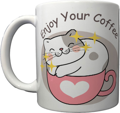 Printhorizon 101_Coffee bean Ceremic Coffee mug 300 ml Ceramic Coffee Mug(300 ml)