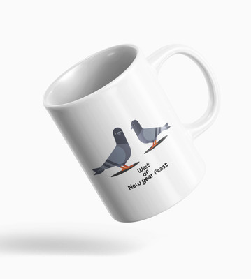 NarayaniCollectionss New Year Feast, Graphic Printed Sublimated Coffees Ceramic Coffee Mug(250 ml)