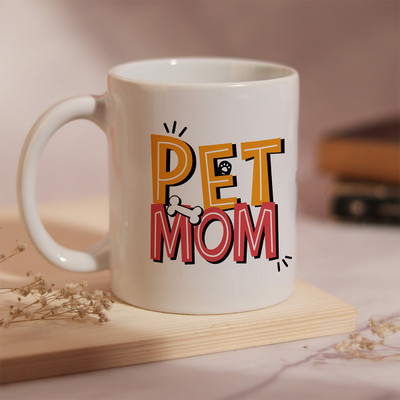 Oye Happy Pet Mom Ceramic Coffee Mug(330 ml)
