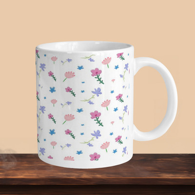 Print Ginnie 101_Flower Full R Ceramic Coffee Mug(325 ml)