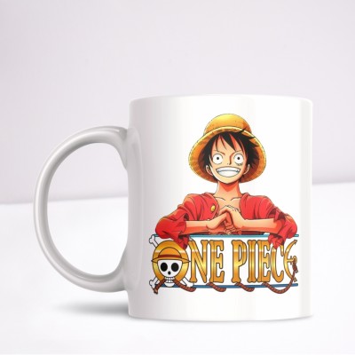 Otakus Outlet One Piece Luffy Gift for Anime Lover Coffee Coffee(300ML) Ceramic Coffee Mug(300 ml)