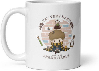Mr UVD Try Hard Not Predictable Ceramic Coffee Mug(350 ml)