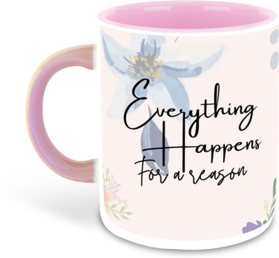 Beyoond Motivational Theme Printed Pink Coffee - D9 Ceramic Coffee Mug(325 ml)