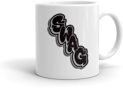 Clapcart Swag Art Designer Printed Ceramic Coffee Mug(325 ml)