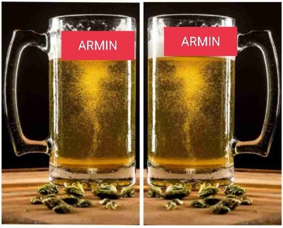 Armin DZB99-1 Glass Beer Mug(500 ml, Pack of 2)