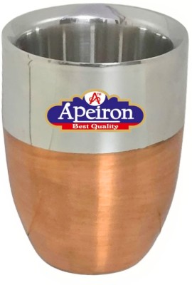 Apeiron Double Wall Copper Finishing Stainless Steel Coffee Mug(150 ml)