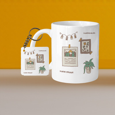 VM MALL 101_VM Witch L-S Ceramic Coffee Mug(335 ml, Pack of 2)