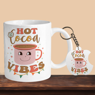 Printhorizon 101_Hot Cocoa Vibes R-A Ceramic Coffee Mug(330 ml, Pack of 2)