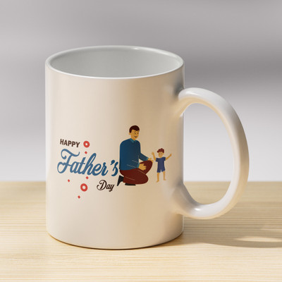 Tanisha Craft Happy Fathers Day Gifts,Dad Gift, Birthday Gift, Gift for Papa,Anniversary Gifts Ceramic Coffee Mug(330 ml)