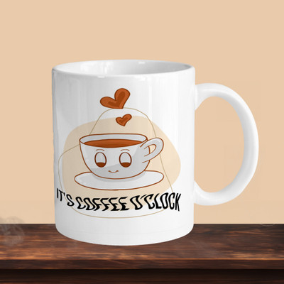 VM MALL 101_It’S A Coffe O Clock R Ceramic Coffee Mug(330 ml)