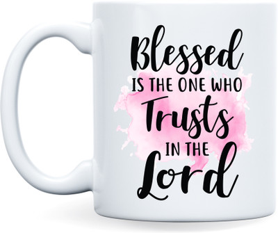 ar creative Blessed Is The, Inspirational Bible Verse Printed Ceramic Coffee Mug(350 ml)