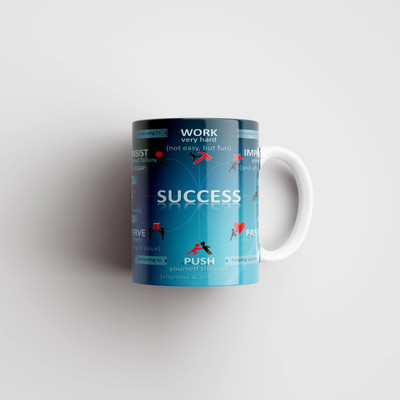 MugsNation Achieve Your Dreams Design Printed Motivational Ceramic Coffee Mug(330 ml)