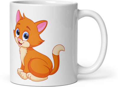 Mr UVD Cat Vector Ceramic Coffee Mug(350 ml)