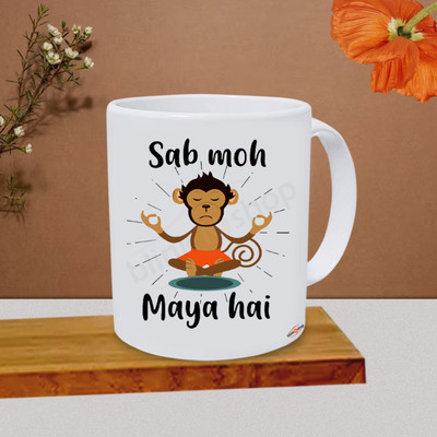 blinkNshop sab moh maya hai Ceramic Coffee Mug(325 ml)
