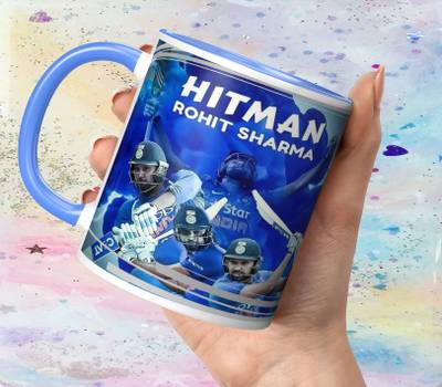 NH10 DESIGNS Rohit Sharma Printed Coffee Cup For Girls Boys Friend Birthday Gift - CR3TM 41 Ceramic Coffee Mug