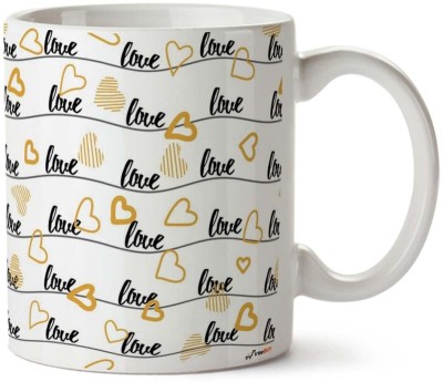 FirseBUY Love Pattern Printed - Valentines Day Gift (RNWH0737) Ceramic Coffee Mug(325 ml)