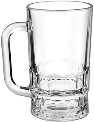 Tap2kaart coffee mug Glass Beer juice, milk ,mocktail, ( 350 ml, Pack of 1 ) Glass Beer Mug(350 ml)