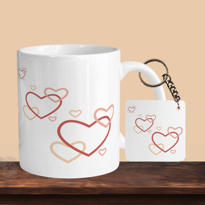 VM MALL 101_Hearts R-S Ceramic Coffee Mug(330 ml)