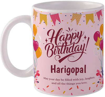 GIFTUATION Happy birthday Harigopal / Gift for birthday Ceramic Coffee Mug(325 ml)