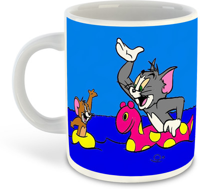 FLEXERSTYLE NEW2025-Tom & Jerry Printed White Coffee - D20 Ceramic Coffee Mug(325 ml)