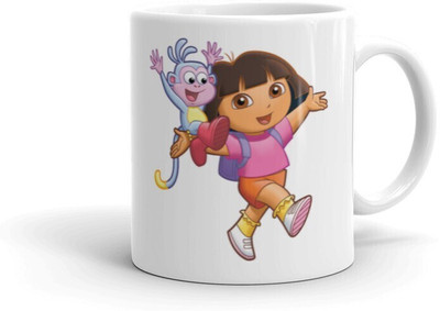 Mr UVD Dora The Explorer With His Monkey_MUGG Ceramic Coffee Mug(350 ml)