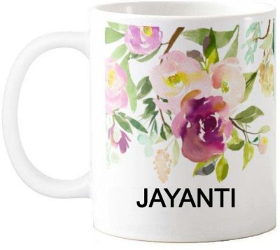 Exocticaa Happy Birthday Gift for Jayanti 076 Ceramic Coffee Mug(325 ml)