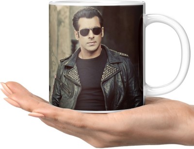 PrintingZone Salman Khan Bollywood Hero Cup (HRM-24) Ceramic Coffee Mug(350 ml)