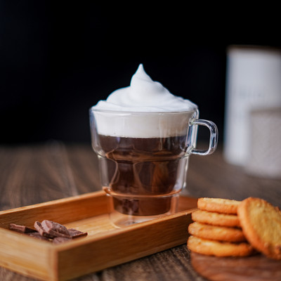 Femora Double Wall Coffee 250ml (8 Ounces), Heat Resistant (Pack of 1) Glass Bath Mug(250 ml)