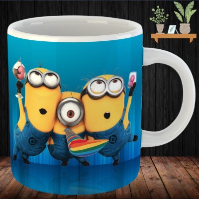 BuyersCue Despicable Me Minions Printed Special Edition Ceramic Coffee Mug(325 ml)