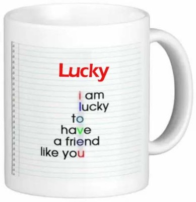 GNS Romantic Gift for Lucky I Love You 072 Ceramic Coffee Mug(325 ml)