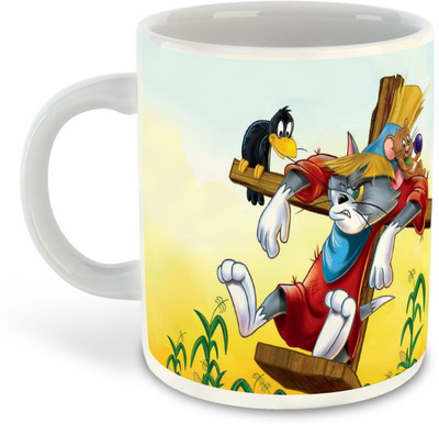 Daddy dream NEW-Tom&JerryPrinted-2034 Ceramic Coffee Mug(325 ml, Pack of 3)