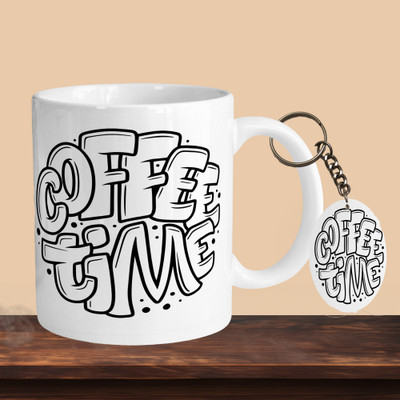 VMSHOPPINGMART 101_Coffee Time 01 R-O Ceramic Coffee Mug(330 ml, Pack of 2)