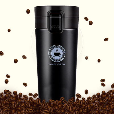 SHAKAMBARY Trending Stainless Steel Coffee Travel Stainless Steel Coffee Mug(380 ml)