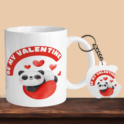 Hunter Studio 101_Be My Valentine R-A Ceramic Coffee Mug(330 ml, Pack of 2)