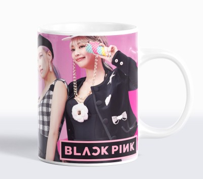 Desi Bonkers Black Pink Printed For Girls Ceramic Coffee Mug(330 ml)