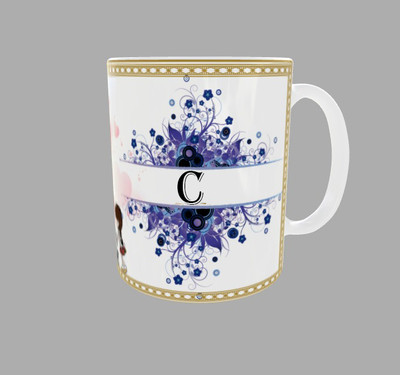 PS Sales Alphabet-06-C Ceramic Coffee Mug(350 ml)