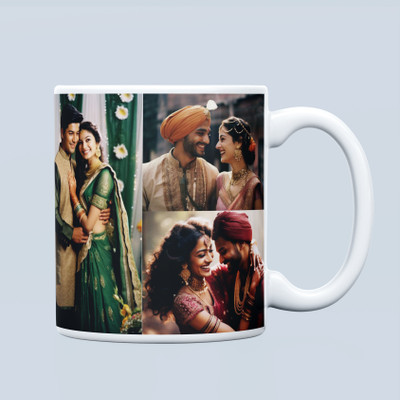 MiniKart Photo & Text Printed Cup For Birthday, Anniversary Gift White Keychain + mug Ceramic Coffee Mug(350 ml, Pack of 2) MiniKart Photo & Text Printed Cup For Birthday, Anniversary Gift White Keychain + mug Ceramic Coffee Mug(350 ml, Pack of 2)