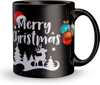 Dreamcart Merry Christmas Decoration Design Print gift Ceramic Coffee Mug(320 ml)