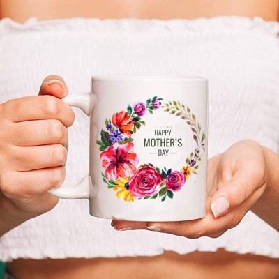 PRINT YOUR DREAM Happy mothers day Theme Ceramic Printed Coffee Ceramic Coffee Mug(330 ml)