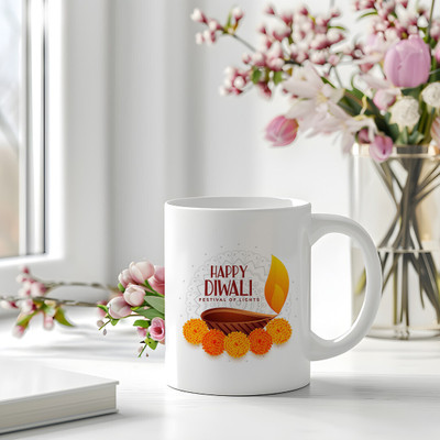 THEELEVEN Ceramic White mug pack of 1 _NEW2331 Ceramic Coffee Mug(350 ml)