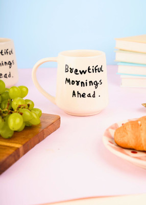 GleamSun Black Lines meet Polka Ceramic Coffee Mug(250 ml)