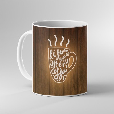 Keviv Printed Cups, Best Gifts -D90 Ceramic Coffee Mug(325 ml)
