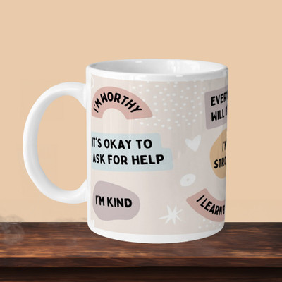 Print Ginnie 101_I'm Strong L Ceramic Coffee Mug(325 ml)