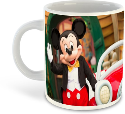 FLEXERSTYLE NEW2025-Mickey Mouse Printed White Coffee - D19 Ceramic Coffee Mug(325 ml)