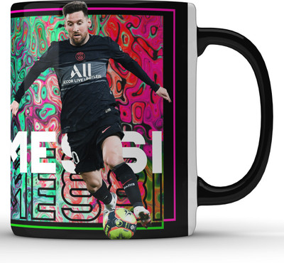 Unbounded Company Messi Modern Design Special Edition Black Ceramic Coffee Mug(325 ml)