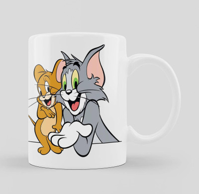 Cheeksy Tom_&_Jerry_Mug Ceramic Coffee Mug(330 ml)