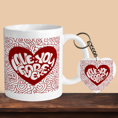 VM MALL 101_Love You Forever R-H Ceramic Coffee Mug(330 ml)